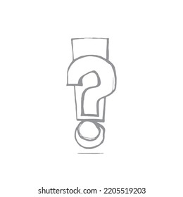 question and exclamation mark, vector image
