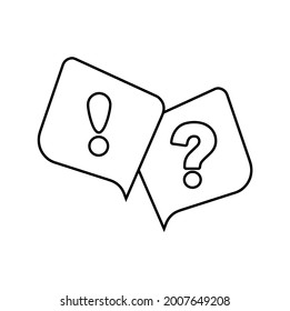 signo de interrogación y exclamación sobre fondo blanco