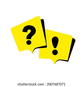 question and exclamation sign on white background