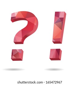 question and explanation marks, vector symbols