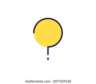 Question flat icon. Thin line signs for design logo, visit card, etc. Single high-quality outline symbol for web design or mobile app. Siign outline pictogram.