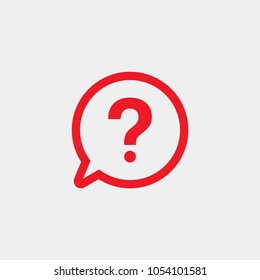 Question flat vetor icon. Ask flat vector icon. Problem flat vector icon