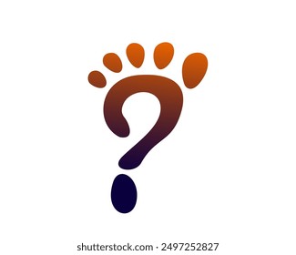 question foot print health care logo design template