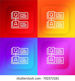 Question four color gradient app icon set