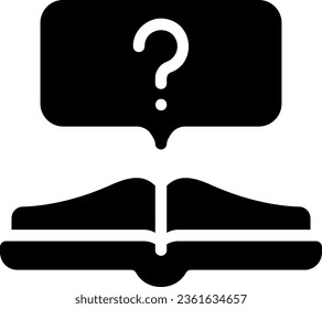 question glyph icon illustration vector