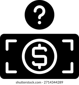 Vector de ilustración de icono de glifo de pregunta