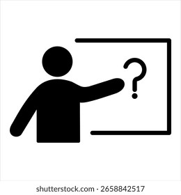 Ilustración vectorial de icono de glifo de pregunta
