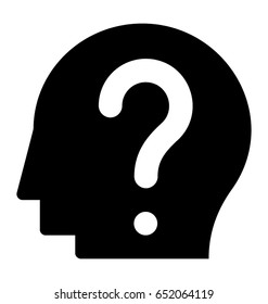 Question Glyph Vector Icon