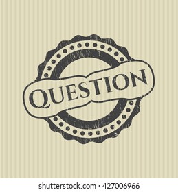 Question grunge style stamp