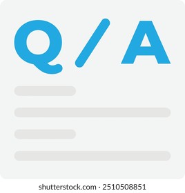 Question Help Answer Icon Vector Flat Illustration