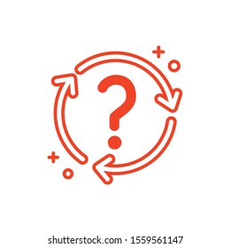 question and help icon design, Call center technical service collaborative cooperation and support theme Vector illustration