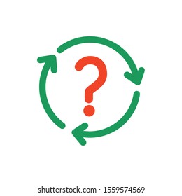 question and help icon design, Call center technical service collaborative cooperation and support theme Vector illustration