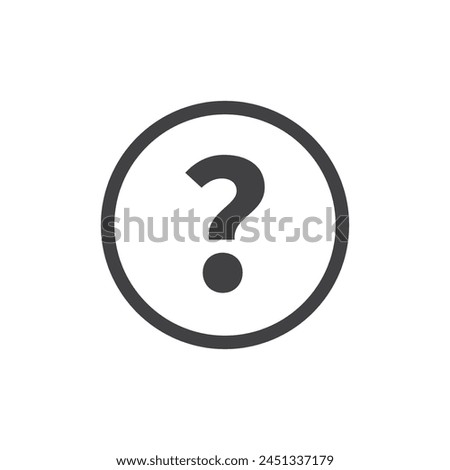 Question Help and Interrogation Icon Set. FAQ Query and Information Symbol.