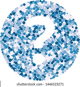 Question help sign color distributed circles dots illustration