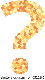 Question help sign color distributed circles dots illustration