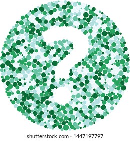 Question help sign color distributed circles dots illustration