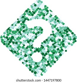 Question help sign color distributed circles dots illustration