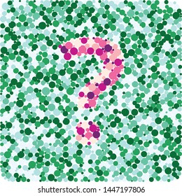 Question help sign color distributed circles dots illustration