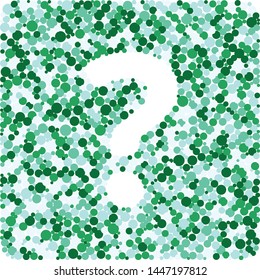 Question help sign color distributed circles dots illustration