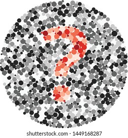Question help sign color distributed circles dots illustration