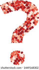 Question help sign color distributed circles dots illustration