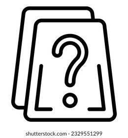 Question homework icon outline vector. Student parent. Child study