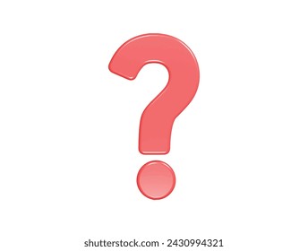 Question icon 3d render illustration