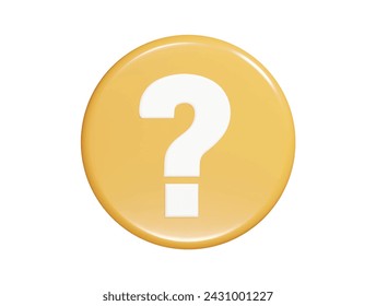  Icono de pregunta Ilustración de procesamiento 3d