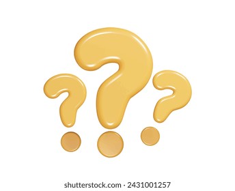  Question icon 3d render illustration