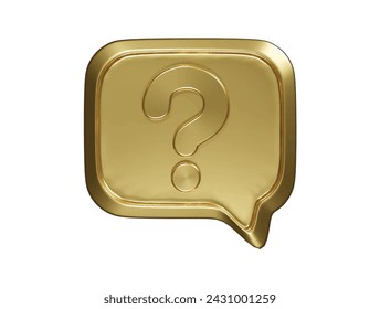  Question icon 3d render illustration