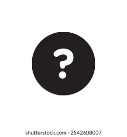Question Icon black and white vector sign