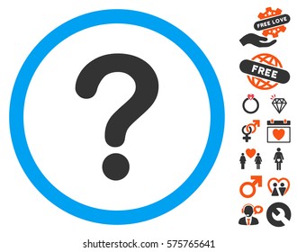 Question icon with bonus amour design elements. Vector illustration style is flat iconic symbols for web design, app user interfaces.