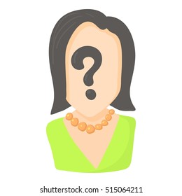 Question icon. Cartoon illustration of question vector icon for web