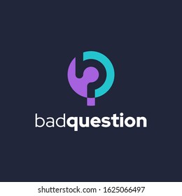 Question icon circle logo concept. Eps 10 vector