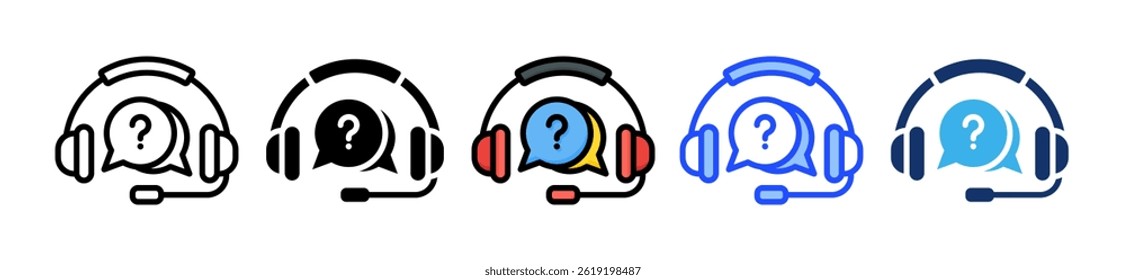 Coleção De Ícones De Pergunta Com Vários Estilos