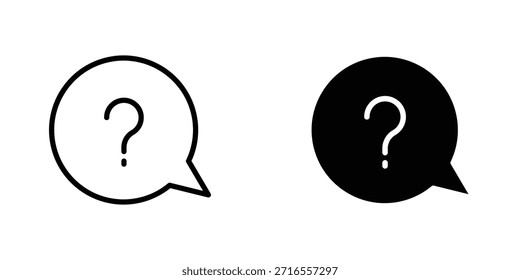 Frage Symbol Design Sammlung. Vektorzeichen und Symbol für UI-Designs