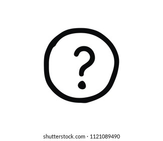 question icon design illustration,hand drawn style design, designed for web and app