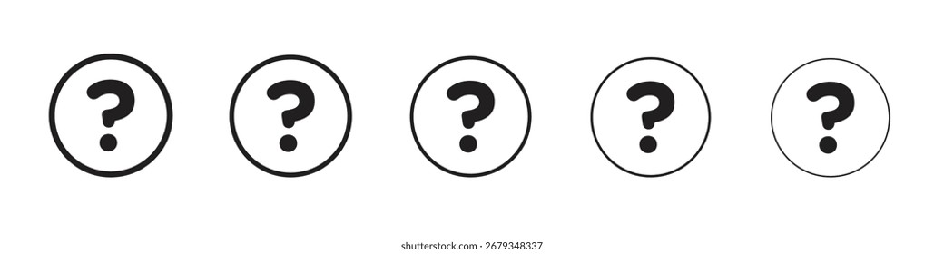 Question icon design symbol collection for graphic design. EPS 10