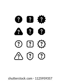 Question Icon Design Vector Symbol Help FAQ Info