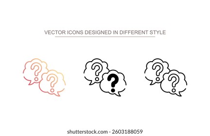 Question icon design with white background stock illustration