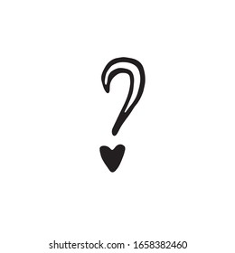 question icon in doodle style in vecor. question sign vector.