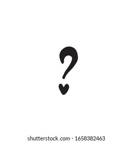 Fragesymbol im Doodle-Stil in Vektorgrafik. Fragezeichen-Vektorillustration.
