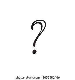 question icon in doodle style in vecor. question sign vector.