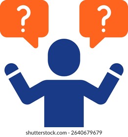 Question Icon Fill Vector Illustration