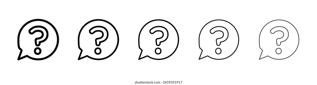 Ícone de pergunta preenchido conceito de sinal plano para web design.