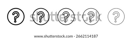 Question icon filled flat sign concept for web design.