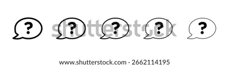 Question icon filled flat sign concept for web design.