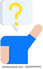 Question Icon Flat Vector Illustration