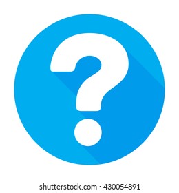 Question icon flat vector illustration query sign/symbol. For mobile user interface