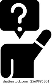 Question Icon Glyph Vector Illustration